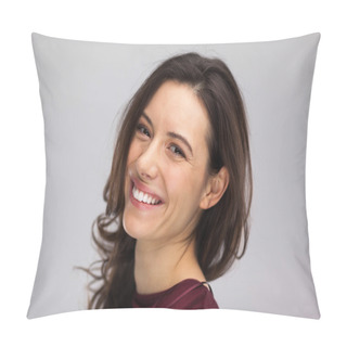 Personality  Smiling Woman Face Pillow Covers
