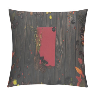 Personality  Autumn Leaves And Blank Card Pillow Covers