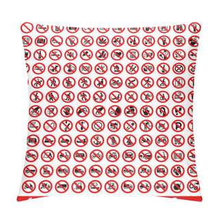 Personality  Prohibition Signs, Big Set Pillow Covers