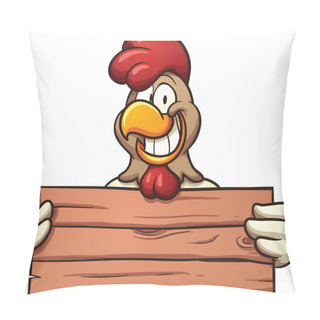 Personality  Chicken With Sign Pillow Covers
