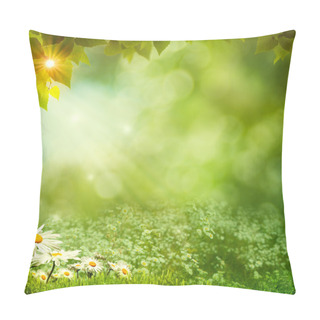 Personality  Sunny Day On The Meadow, Environmental Backgrounds Pillow Covers