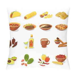 Personality  Mexican Food Set Pillow Covers