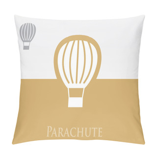 Personality  Air Balloon. Single Flat Icon. Vector Illustration. Eps-10 Pillow Covers