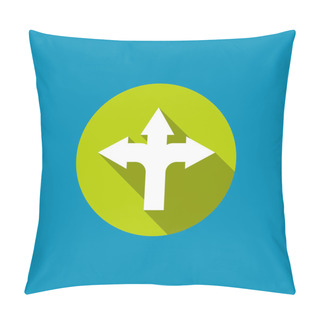 Personality  Vector Abstract Background With Direction Arrow Sign. Pillow Covers