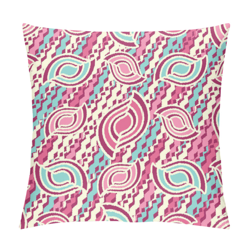 Personality  Seamless Abstract Pattern With The Image Of Geometric Shapes And Wavy Lines Pillow Covers