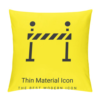 Personality  Barrier Minimal Bright Yellow Material Icon Pillow Covers