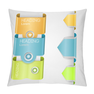 Personality  Vector Background With Arrows And Numbers. Pillow Covers