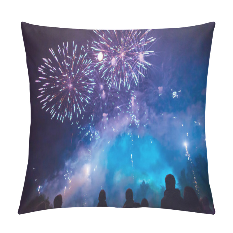 Personality  People watching the fireworks pillow covers