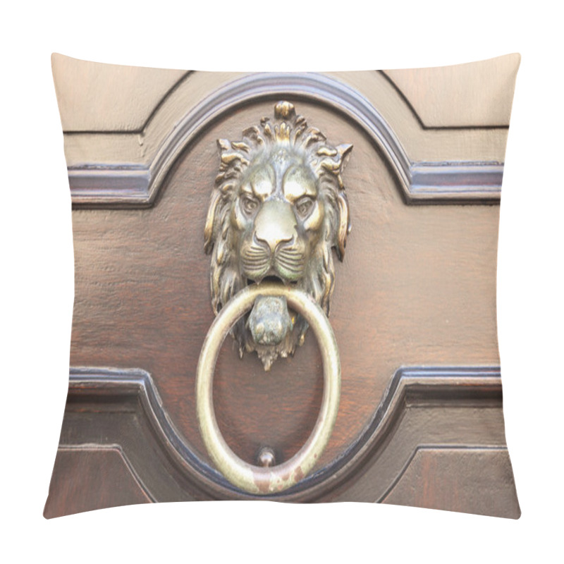 Personality  Door Knocker Lion Pillow Covers