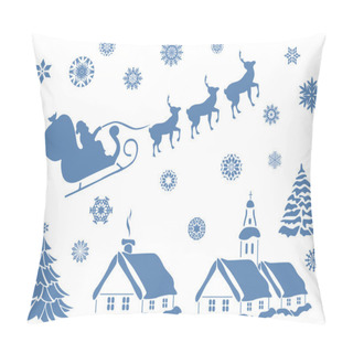 Personality  Set Of Christmas Design Elements Pillow Covers