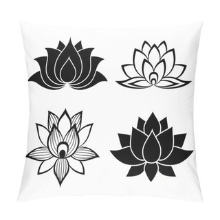 Personality  Lotus Flower Signs Set Pillow Covers