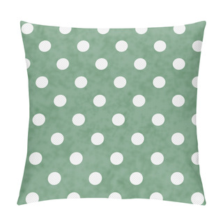 Personality  Green And White Large Polka Dots Pattern Repeat Background Pillow Covers