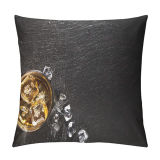 Personality  Glass Of Whiskey With Ice Pillow Covers