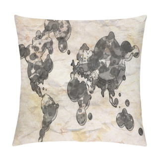 Personality  Map 3D Earth With Forms And Colors Pillow Covers