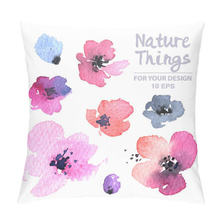 Personality  Floral Collection Of Painted Flowers Pillow Covers