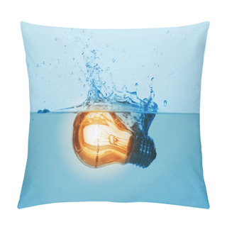 Personality  Glowing Light Bulb In Water Pillow Covers