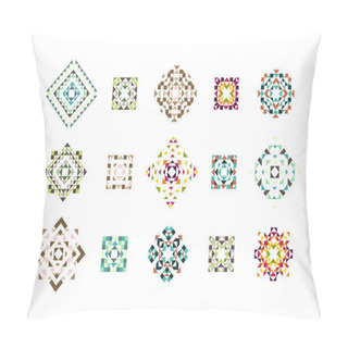Personality  Beautiful Set Of Geometric Ethnic Patterns Pillow Covers