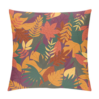 Personality  Autumn Leafs Pattern Design.  Seamless Pattern. Pillow Covers