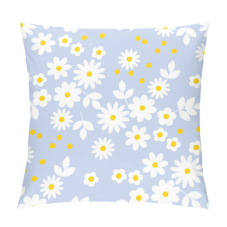 Personality  Abstract Simple White Flowers Seamless Pattern  Pillow Covers