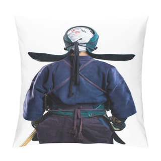 Personality  Male In Tradition Kendo Armor With Shinai (bamboo Sword). Pillow Covers