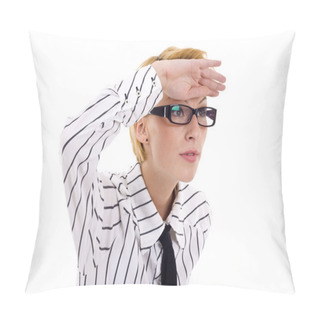 Personality  Woman Looking Forward Pillow Covers