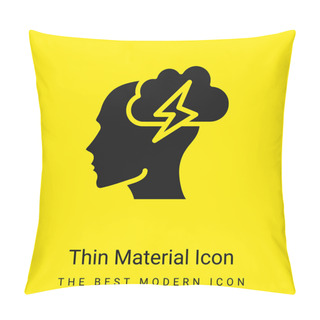 Personality  Brainstorm Minimal Bright Yellow Material Icon Pillow Covers
