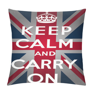 Personality  Keep Calm And Carry On - Union Jack Pillow Covers