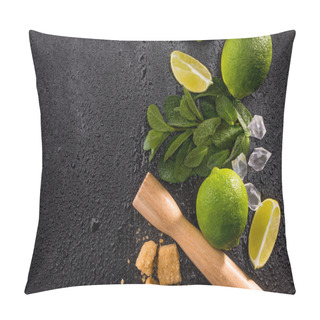 Personality  Lime Slices With Sugar And Wooden Squeezer Pillow Covers