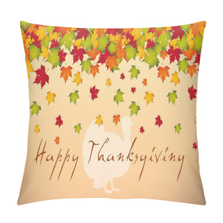 Personality  Happy Thanksgiving. Background From Autumn Leaves Close Up. Pillow Covers
