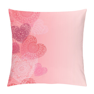Personality  Hearts Card With Lace Hearts Pillow Covers