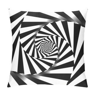 Personality  Spiral Grayscale Geometric Background Pillow Covers