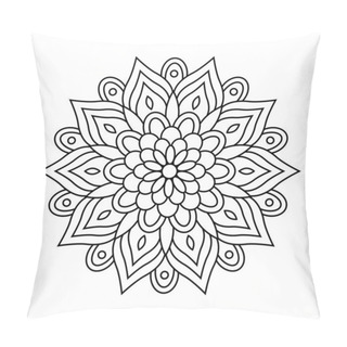Personality  Circular Patterns Forming Mandala For Henna, Mehndi, Tattoos, Decorations. Decorative Ornament In Oriental Style. Vector Illustration. Pillow Covers