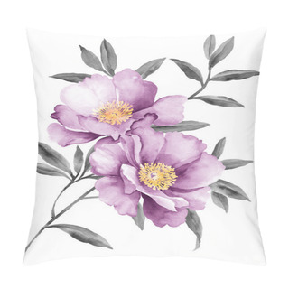 Personality  Watercolor Illustration Flower Pillow Covers