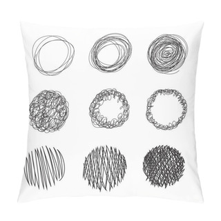 Personality  Pencil Drawn Circles Bubbles Pillow Covers