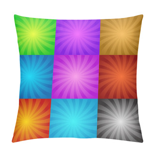 Personality  Bursting, Twisted Rays. Pillow Covers