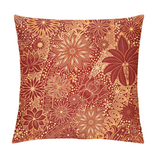 Personality  Vintage Floral Motif Ethnic Seamless Background. Pillow Covers