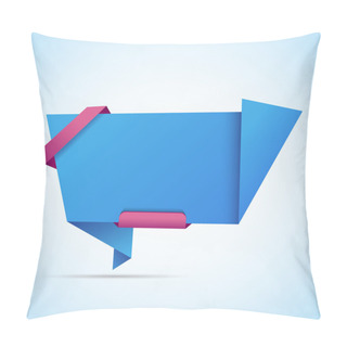 Personality  Origami In Blue Pillow Covers