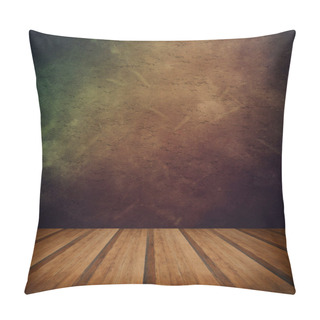 Personality  Retro Grunge Texture Background With Wooden Floor Platform Foreg Pillow Covers