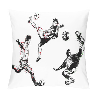 Personality  Soccer Trio Pillow Covers