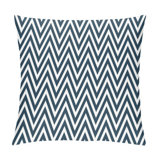 Personality  Thin Navy Blue And White Horizontal Chevron Striped Textured Fab Pillow Covers