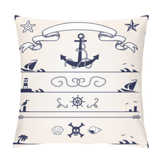 Personality  Nautical Design Elements Pillow Covers