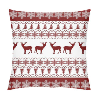 Personality  Christmas Pattern With Traditional Motifs. Pillow Covers