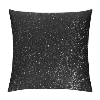 Personality  Distressed White Grainy Texture. Dust Overlay Textured. Grain Noise Particles. Snow Effects Pack. Rusted Black Background. Vector Illustration, EPS 10.   Pillow Covers