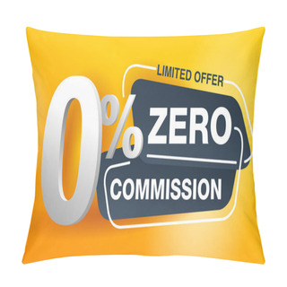 Personality  Zero Commission Offer Banner In Yellow And Gray Pillow Covers