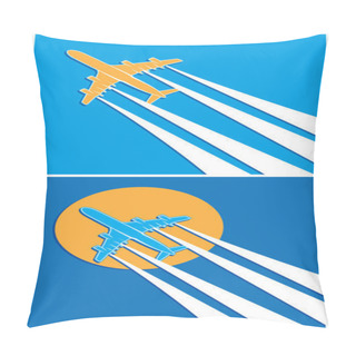 Personality  Plane Symbols Pillow Covers