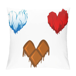 Personality  Set Of Abstract Heart Symbols For Design Pillow Covers