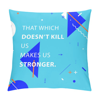 Personality  Inspirational Quote. Geometric Background Pillow Covers