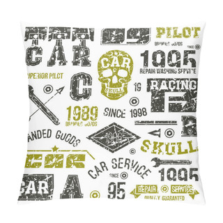 Personality  Car Races And Service Badges Pillow Covers
