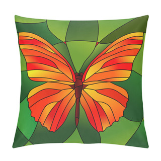 Personality  Stained Glass Butterfly Pillow Covers