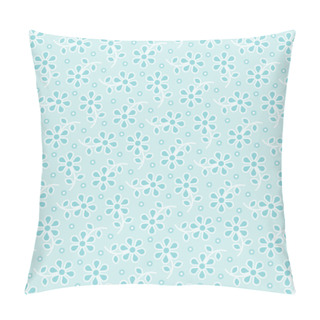 Personality  Floral Blue Eyelet Pattern Pillow Covers